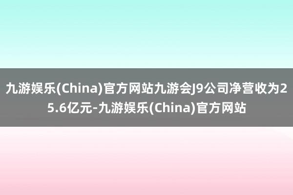 九游娱乐(China)官方网站九游会J9公司净营收为25.6亿元-九游娱乐(China)官方网站