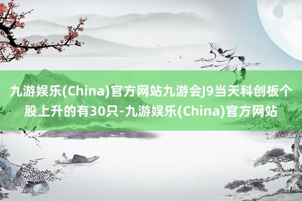 九游娱乐(China)官方网站九游会J9当天科创板个股上升的有30只-九游娱乐(China)官方网站